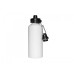 600ml White Aluminium Water Bottle with two tops 